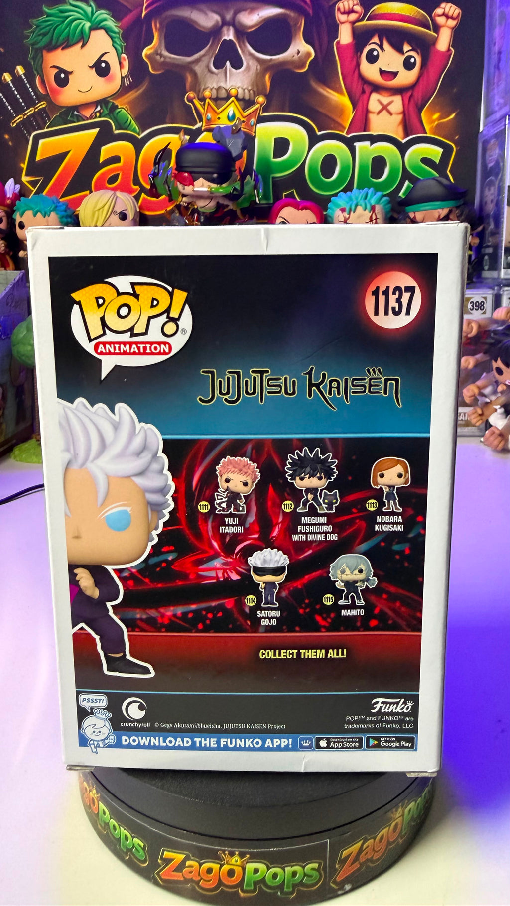 Funko Pop Satoru Gojo 1137 Chalice Exclusive Jujutsu Kaisen
