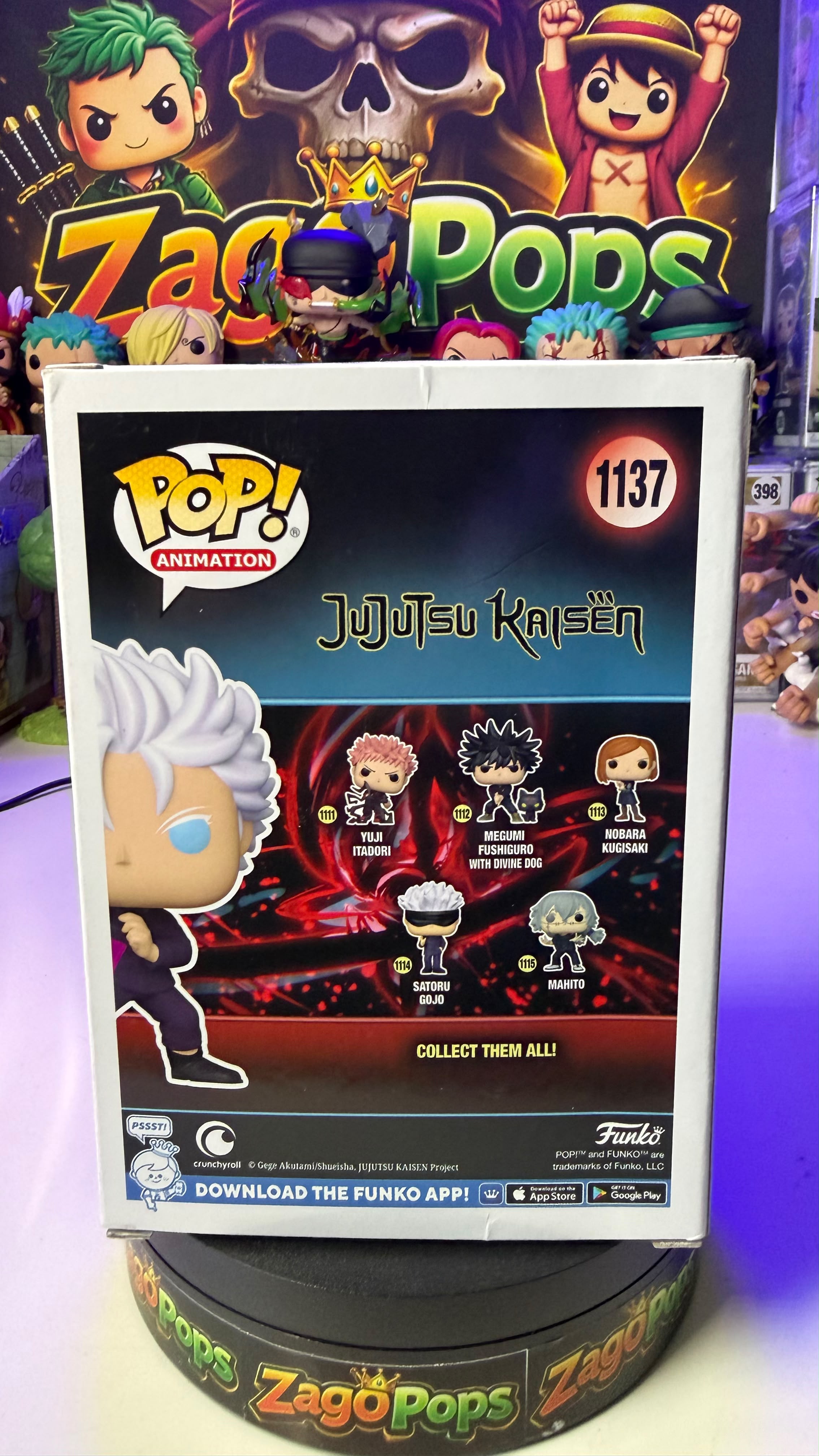 Funko Pop Satoru Gojo 1137 Chalice Exclusive Jujutsu Kaisen