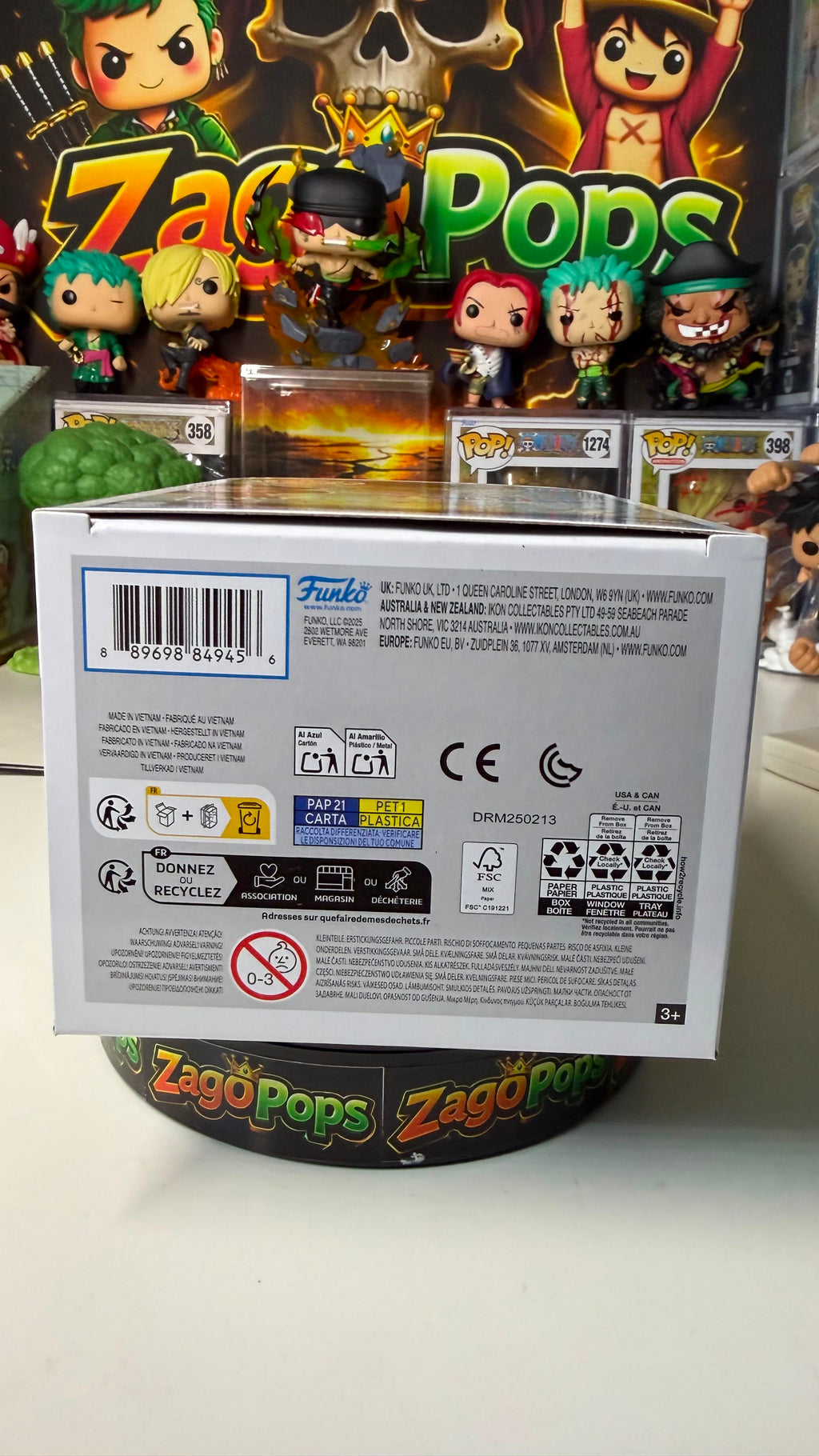 Funko Pop Marshall D. Teach 1921 One Piece Signed Jap Voice Akio Otsuka