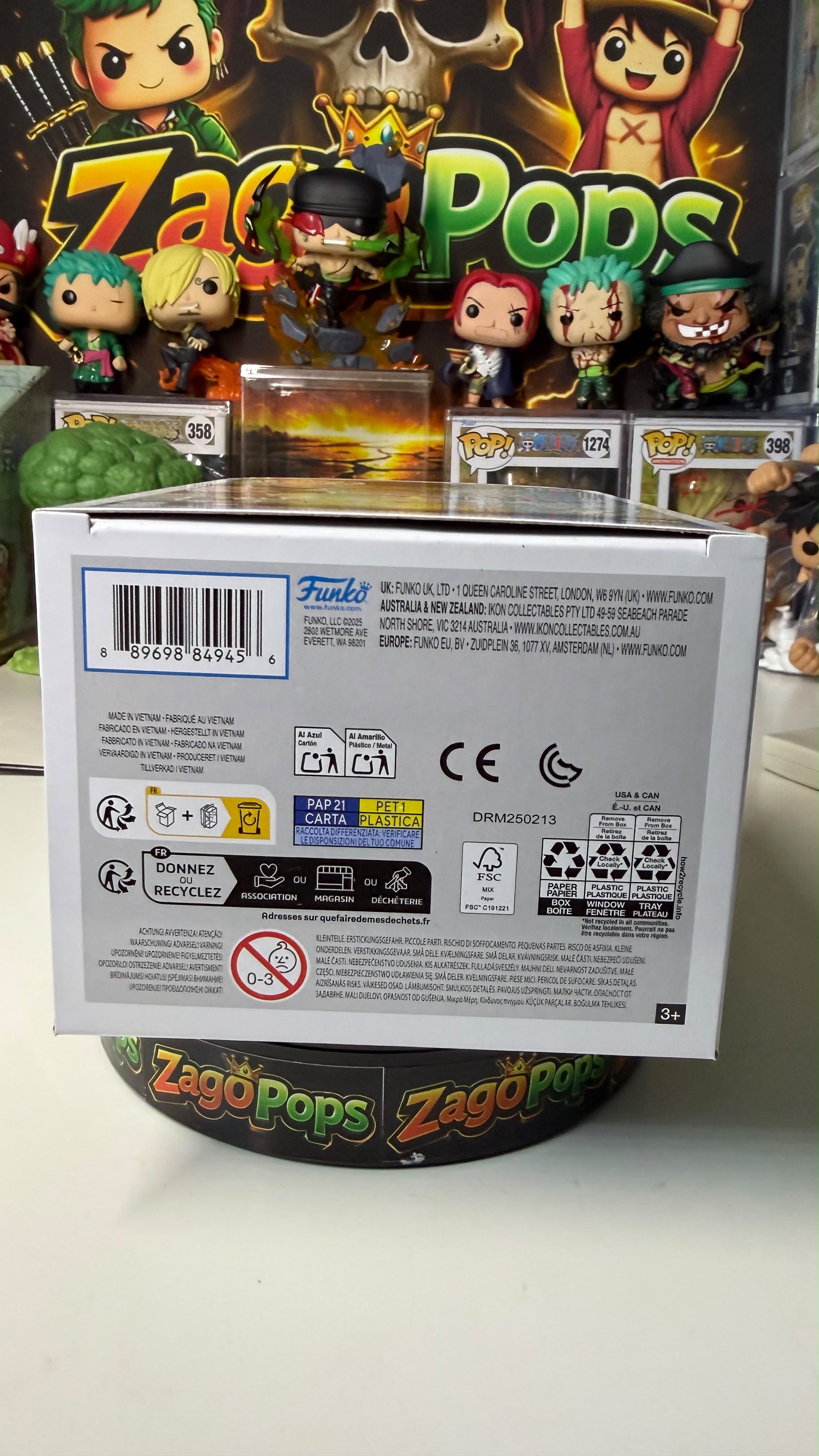 Funko Pop Marshall D. Teach 1921 One Piece Signed Jap Voice Akio Otsuka