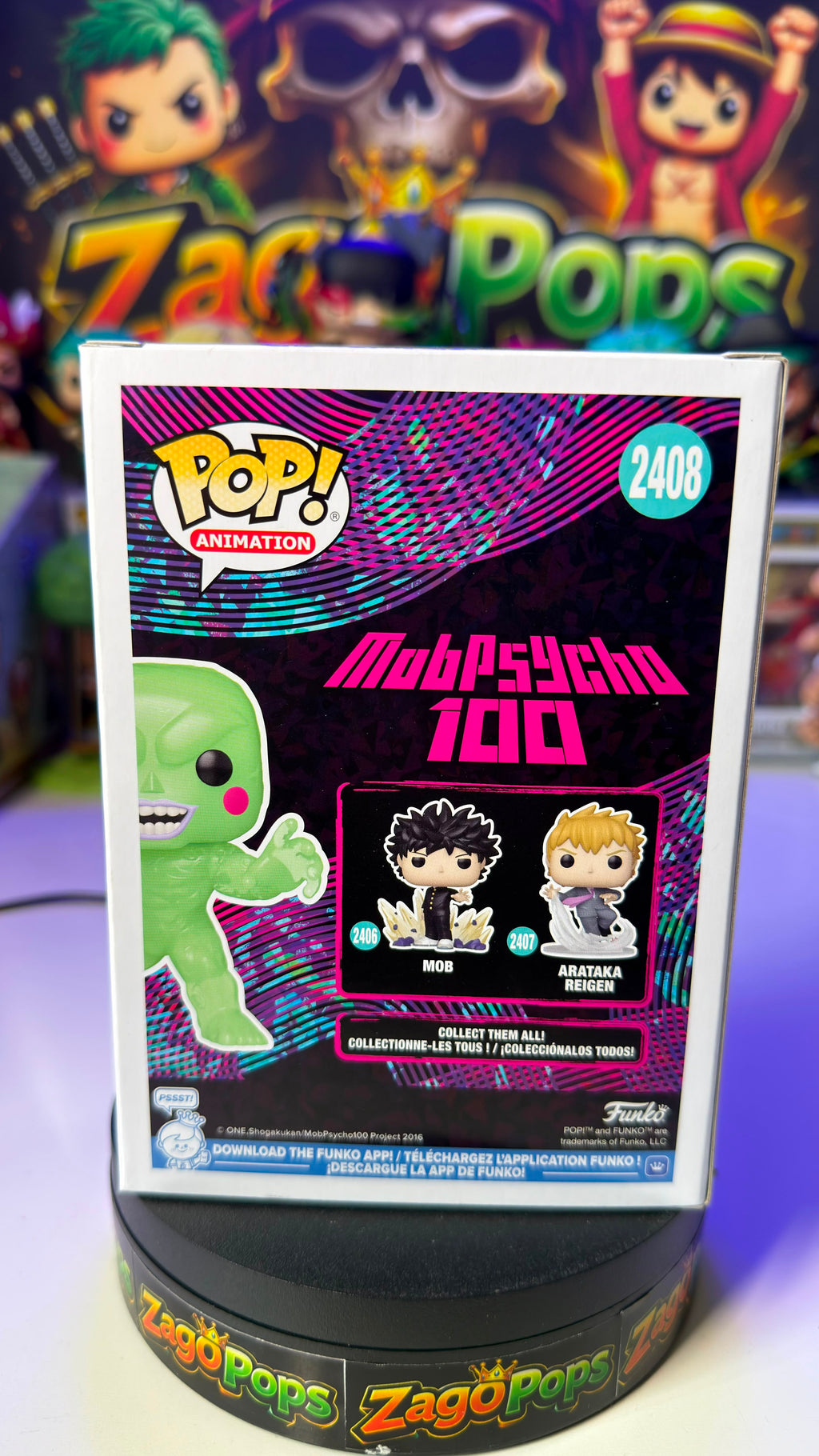 Funko Pop Dimple 2408 Glows in the Dark MobPsycho