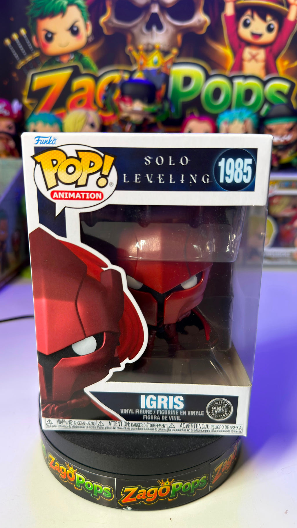 Funko Pop Igris 1985 Metallic Chase Solo Leveling