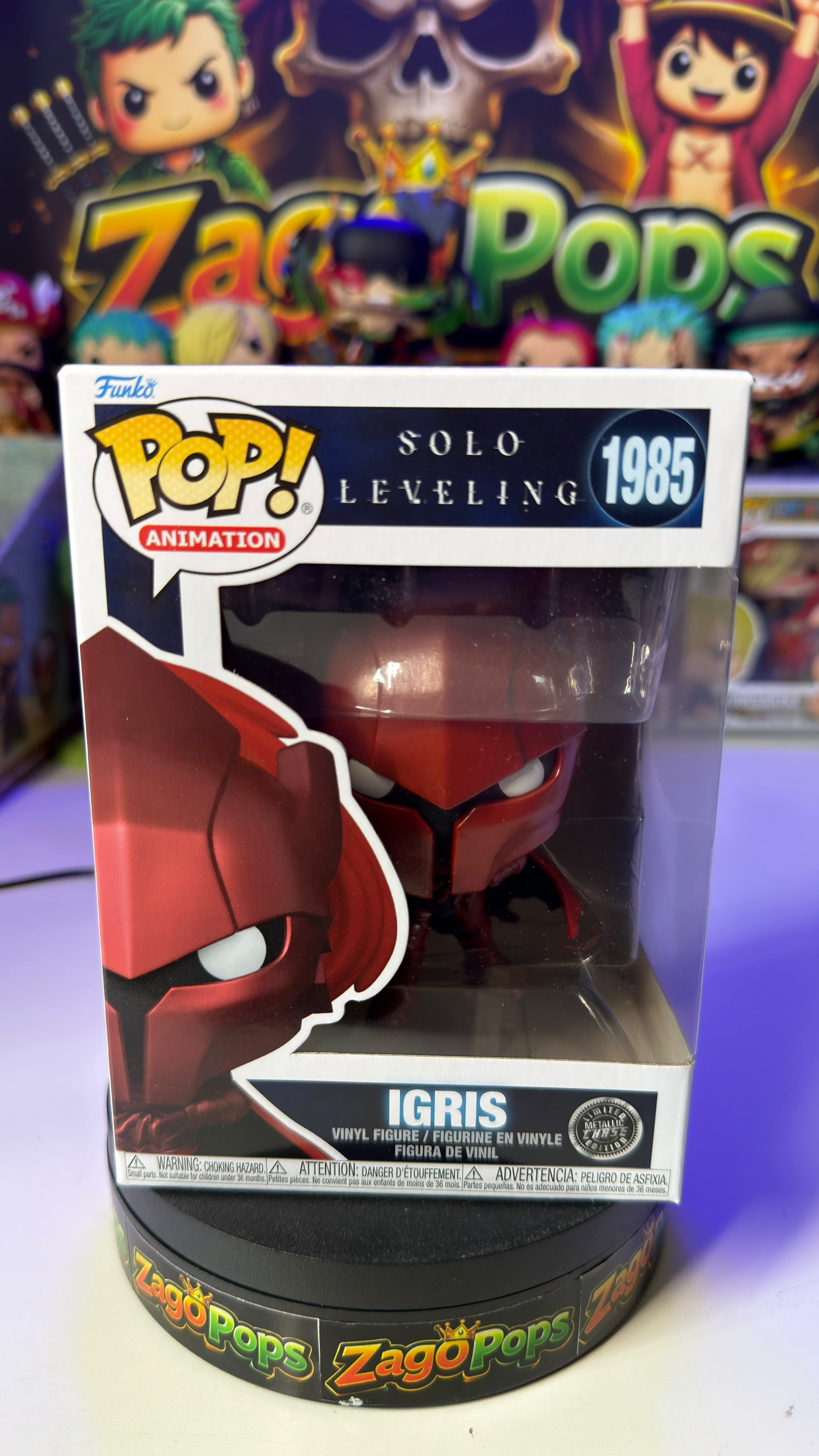 Funko Pop Igris 1985 Metallic Chase Solo Leveling