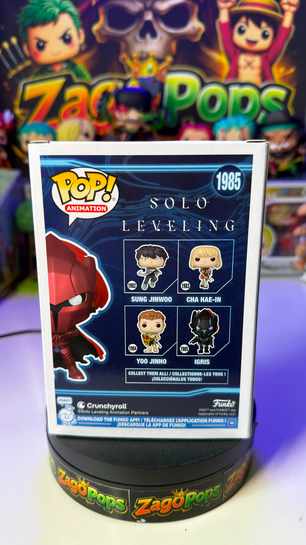 Funko Pop Igris 1985 Metallic Chase Solo Leveling