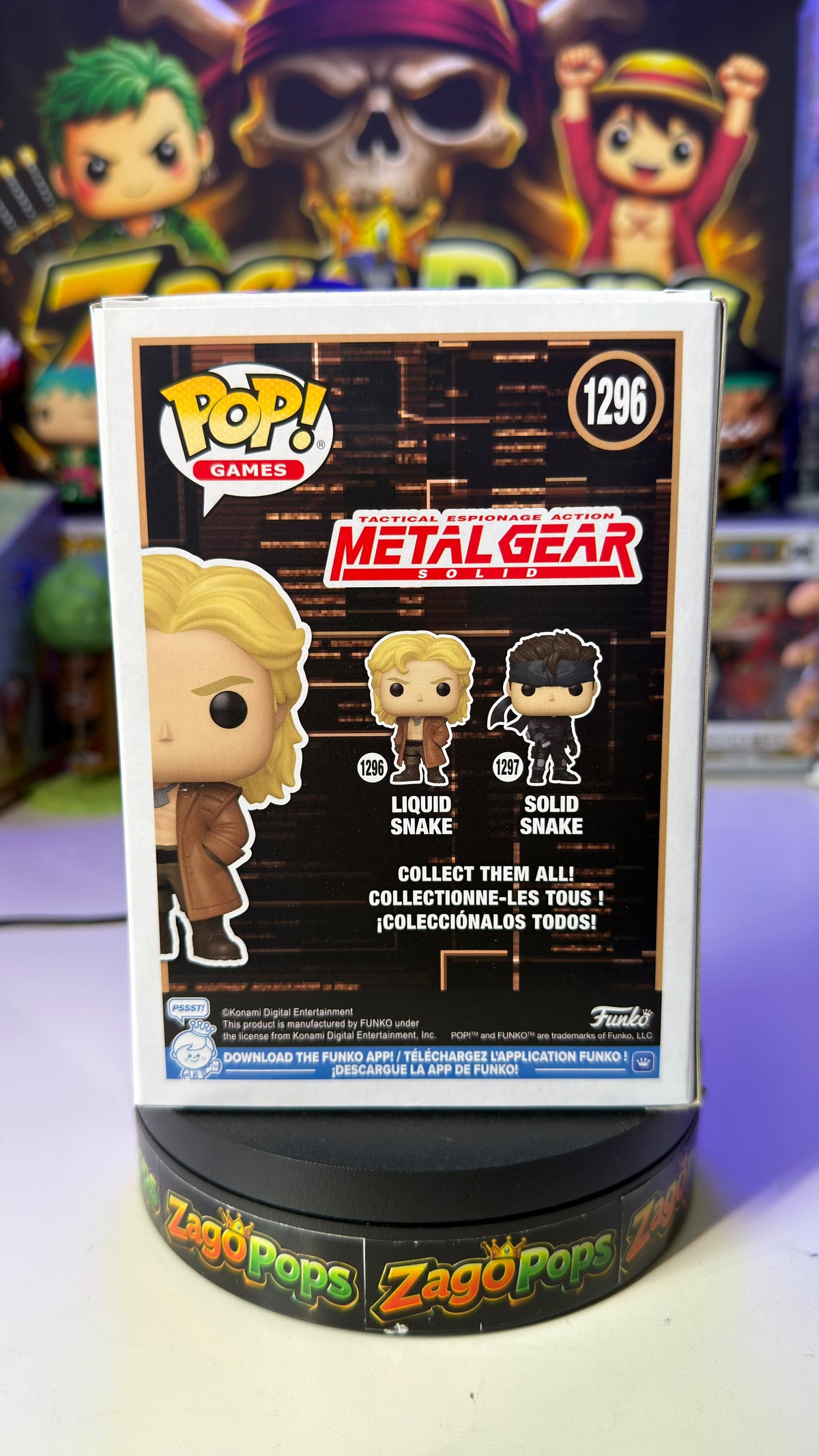 Funko Pop Liquid Snake 1296 Metal Gear Solid