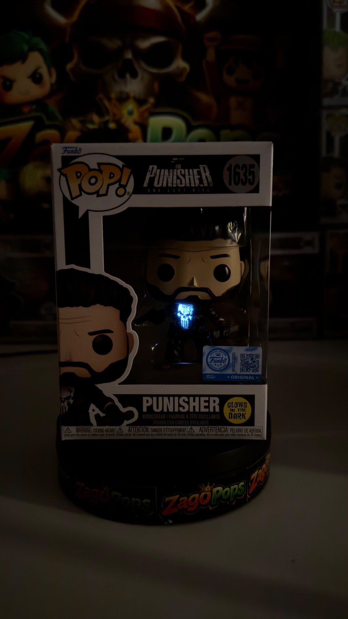 Funko Pop Punisher 1635 Glows in the Dark