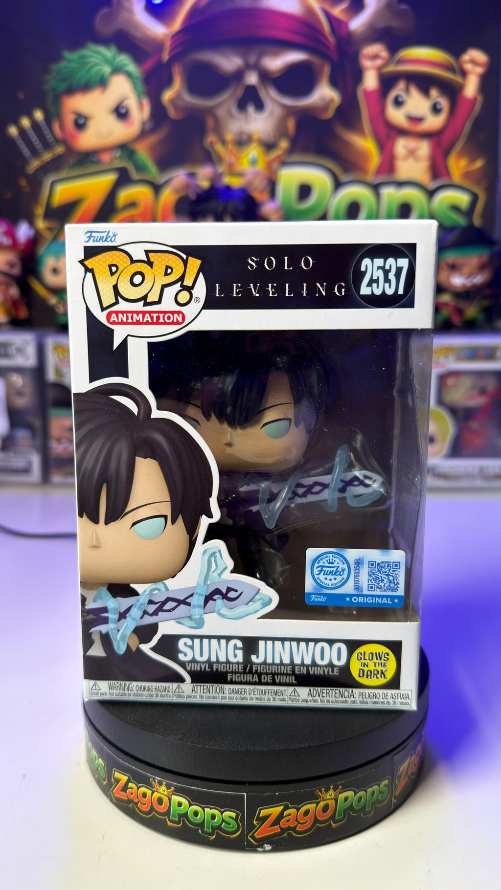 Funko Pop Sung Jinwoo 2537 Glows in the Dark Solo Leveling