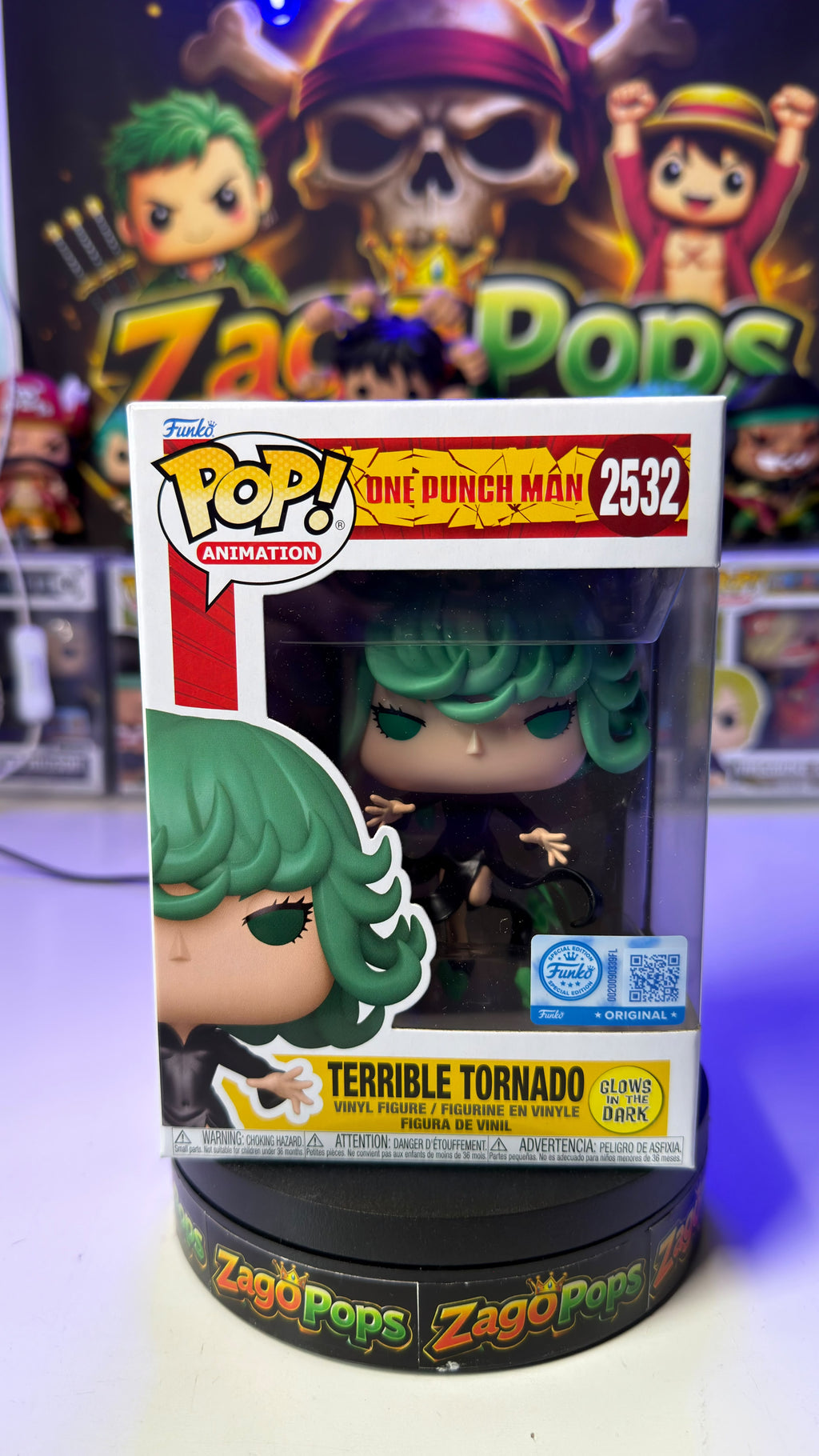 Funko Pop Terrible Tornado 2532 Glows in the Dark One Punch Man