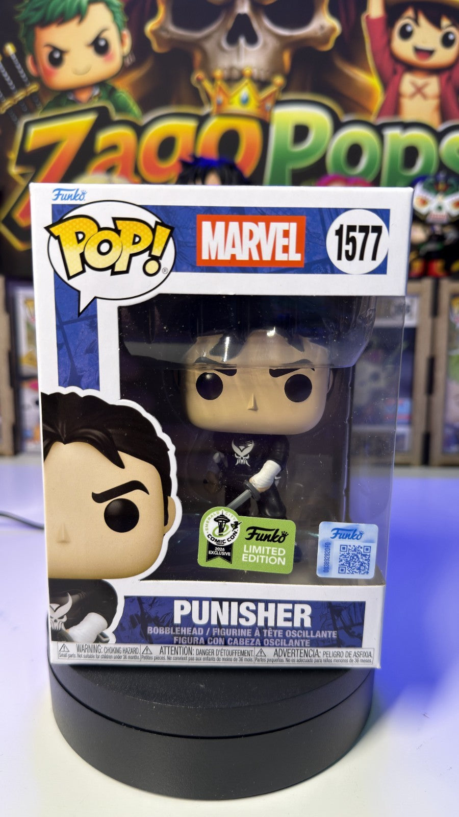 Funko Pop Punisher 1577 ComicCon Emerald 2026 Marvel
