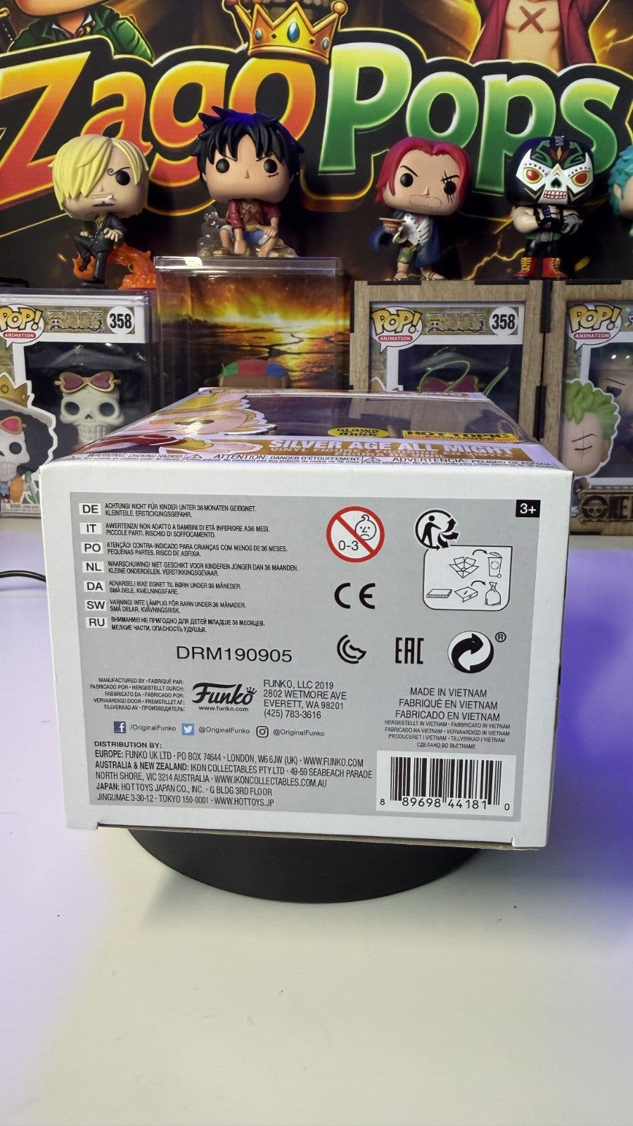 Funko Pop Silver Age All Might 608 Glows in the Dark Hot Topic  My Hero Academia