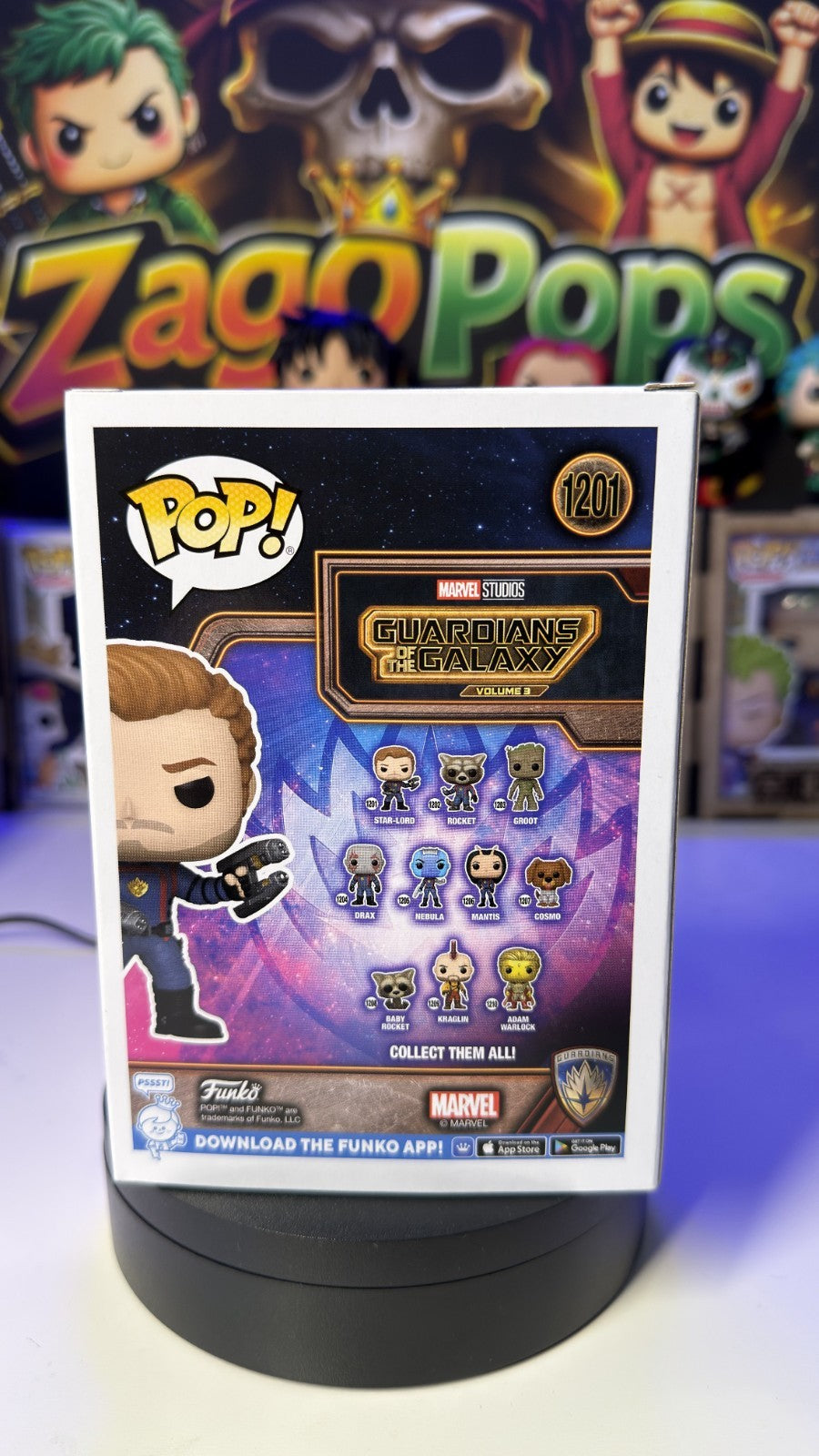 Funko Pop Star Lord 1201 Guardians Galaxy