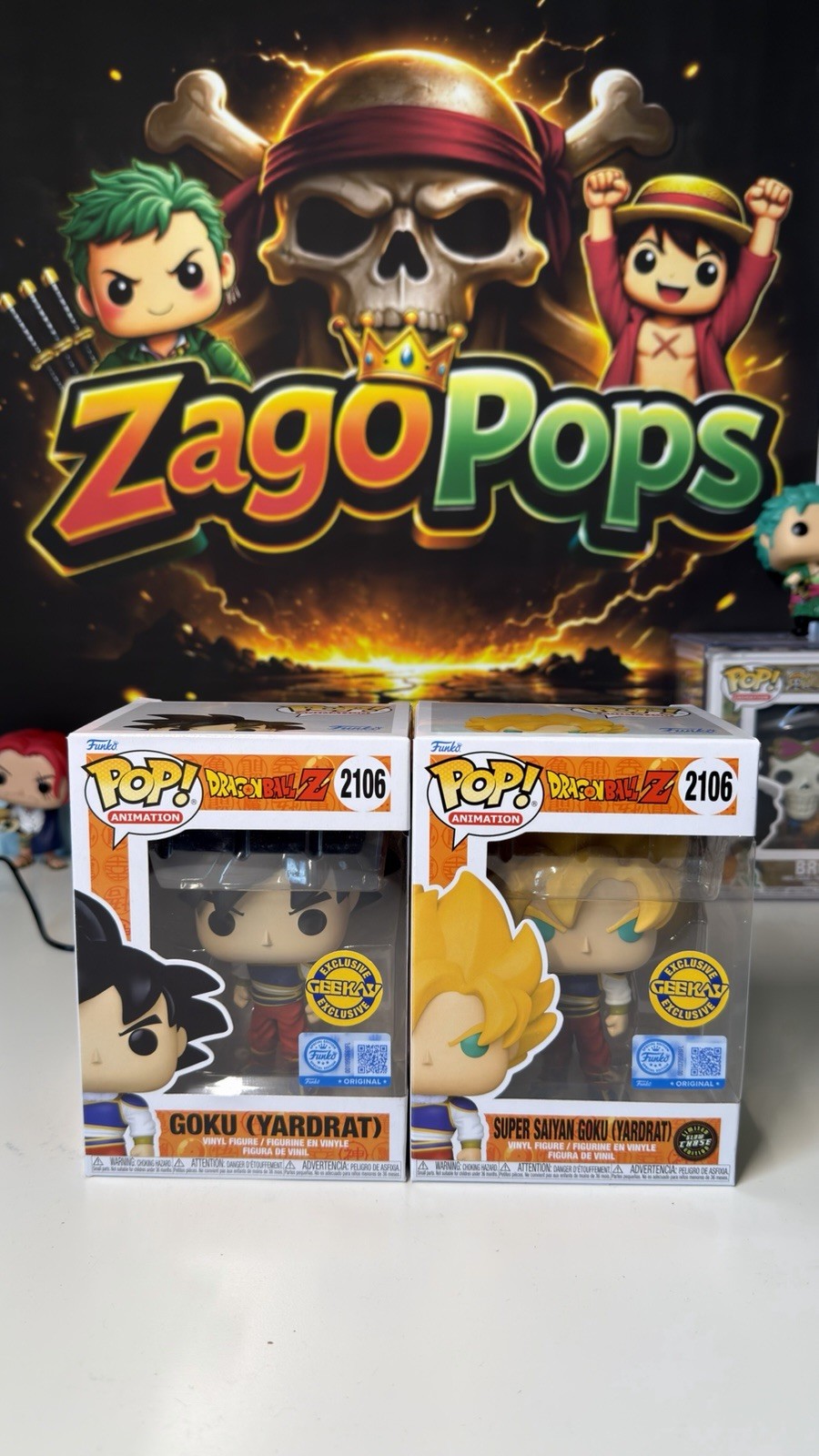 funko pop Bundle Dragon Ball Goku Yardrat 2106 Glow Chase Geekay