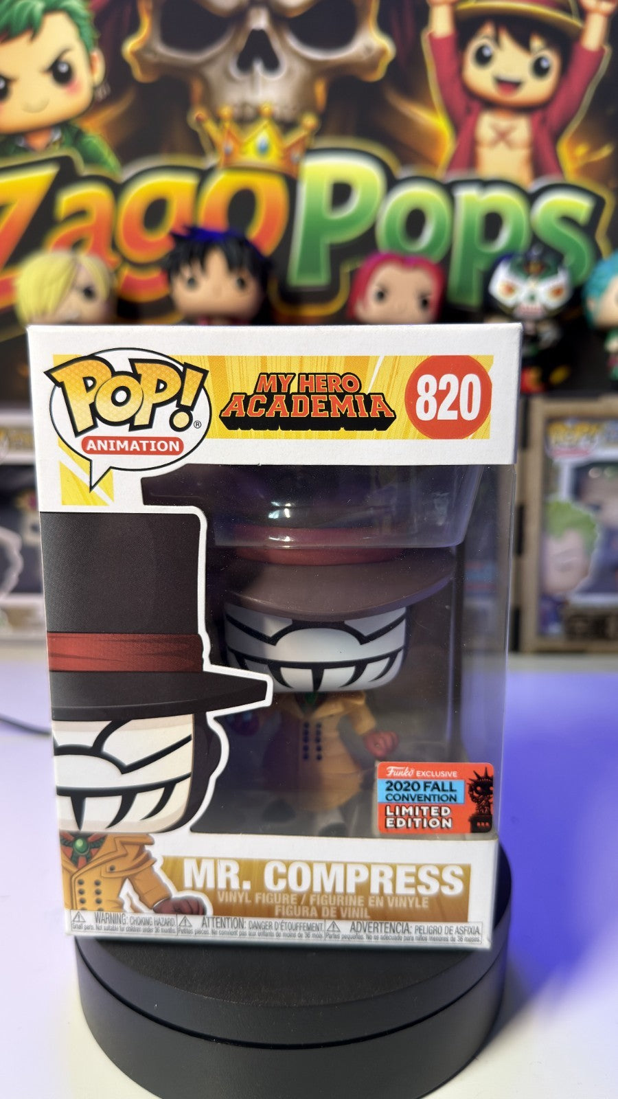 Funko Pop Mr Compress 820 Fall Convention 22 My Hero Academia