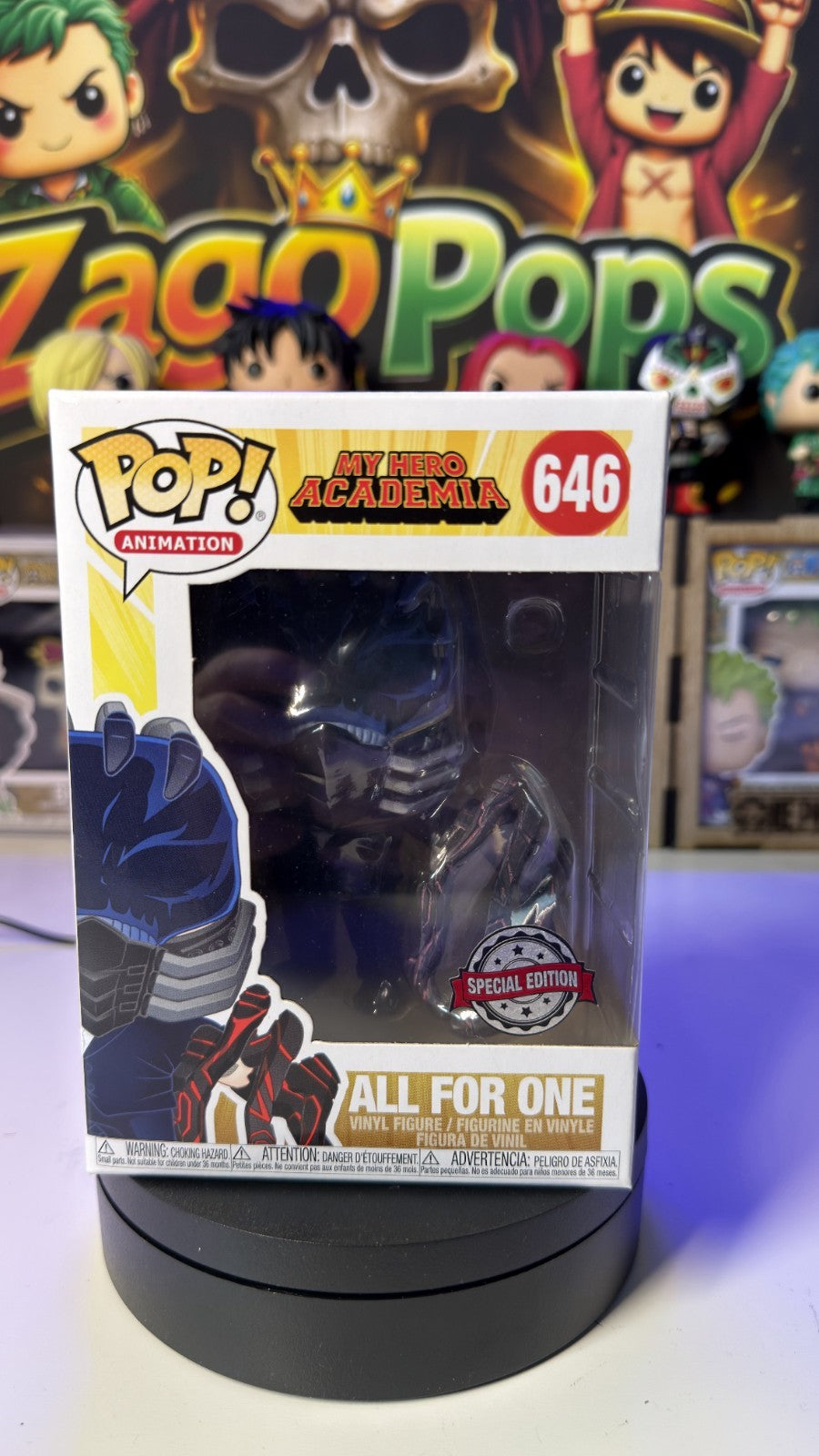 Funko Pop All For One 646 Special Edition My Hero Academia