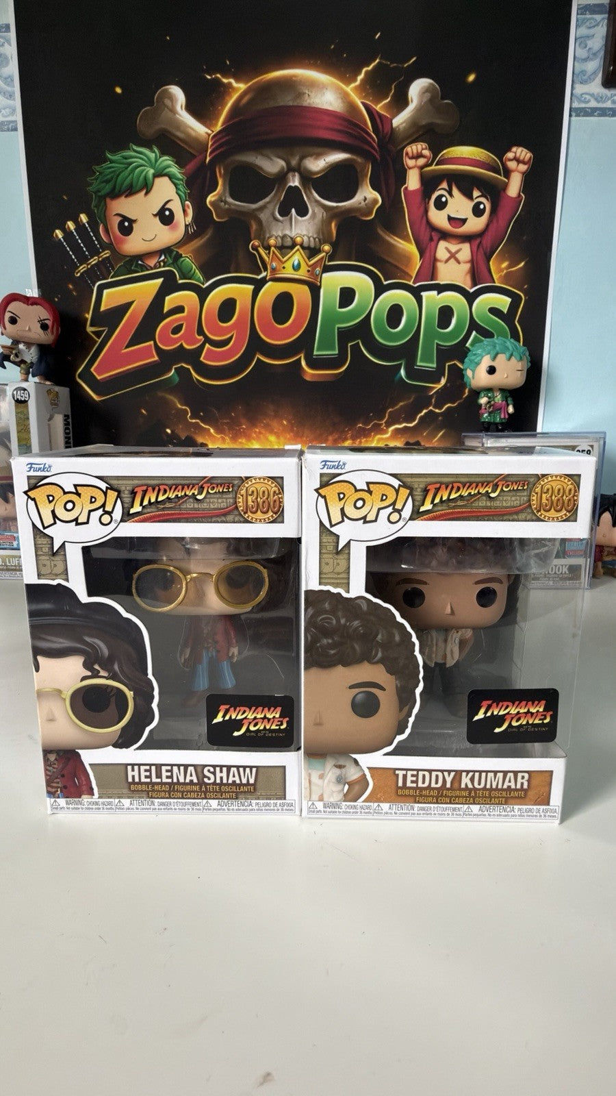 Funko Pop Bundle Indiana Jones Helena Shaw Teddy Kumar
