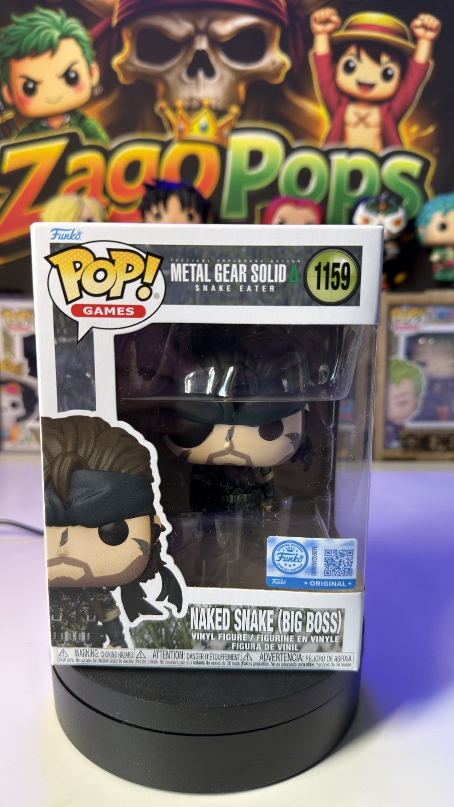 Funko Pop Naked Snake Big Boss 1159 Metal Gear Solid