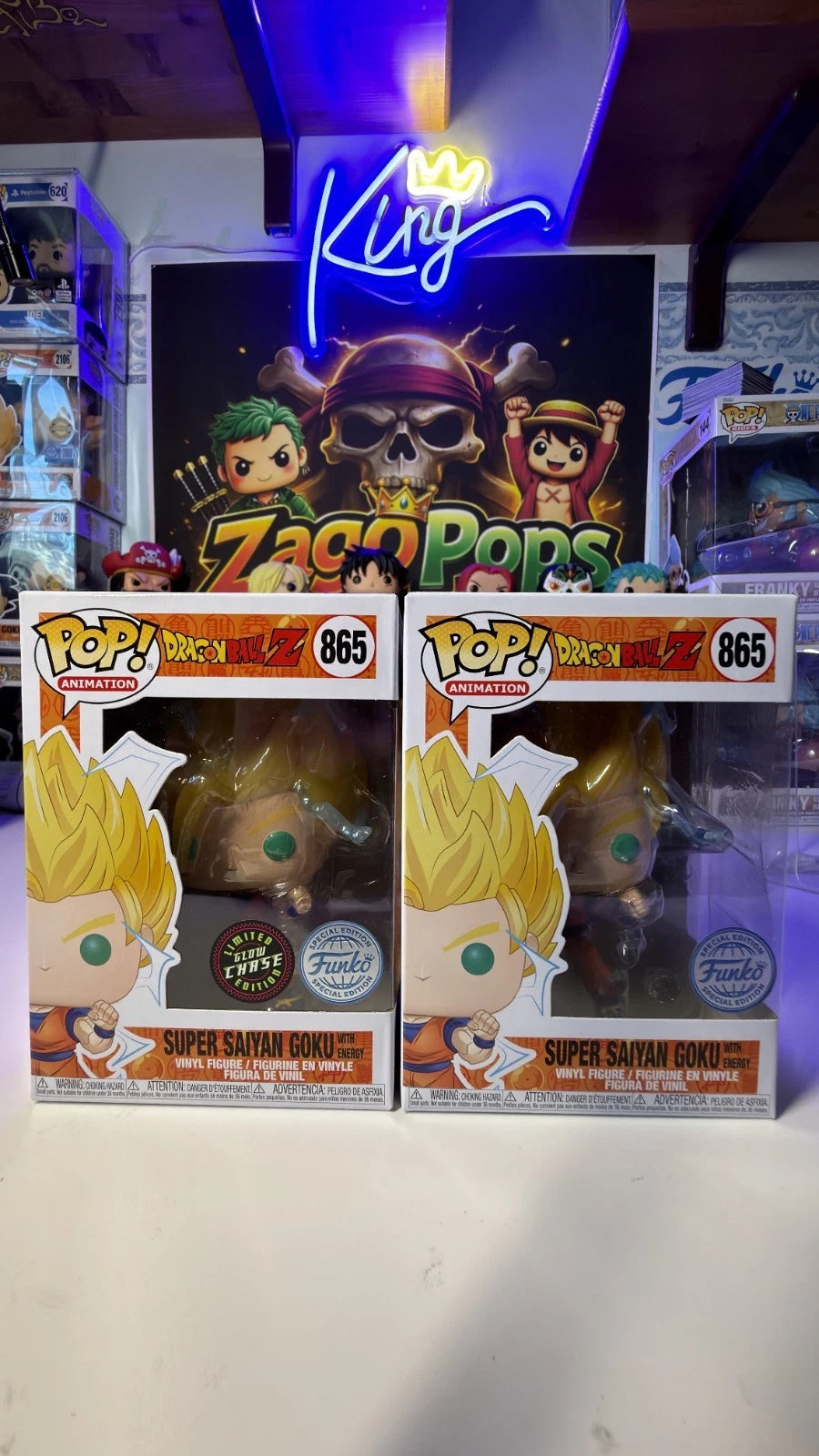 Funko Pop Bundle Super Saiyan Goku 865 Glow Chase Dragon Ball