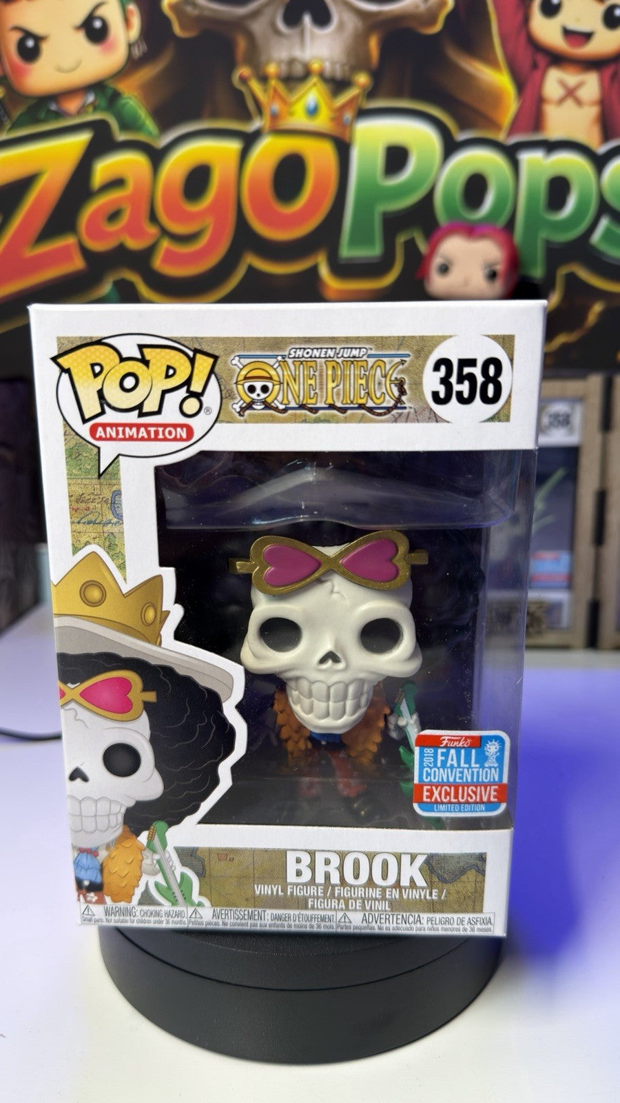 Funko Pop Brook 358 Barcode USA Originale One Piece