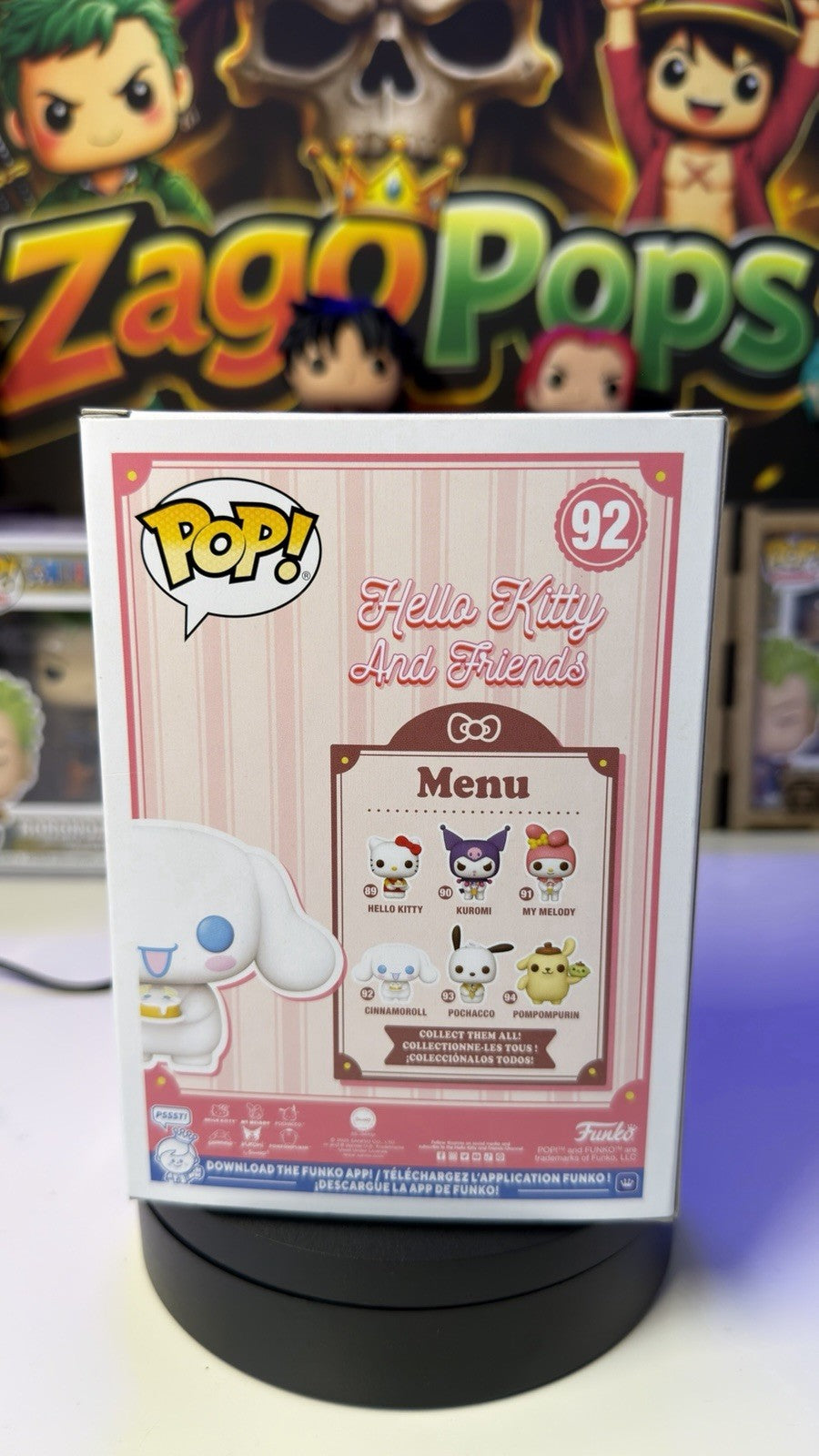 Funko Pop Cinnamoroll 92 Diamond Limited Edition 7500pcs Hello Kitty