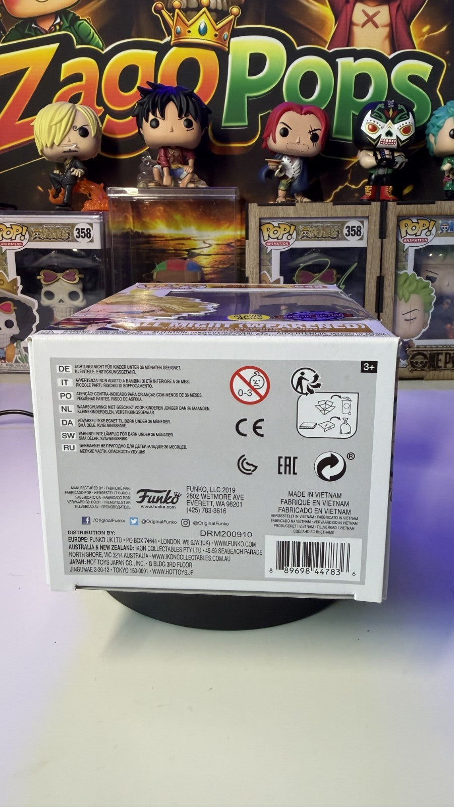 Funko Pop All Might Weakened 648 Glows in the Dark Special Ed. My Hero Academia