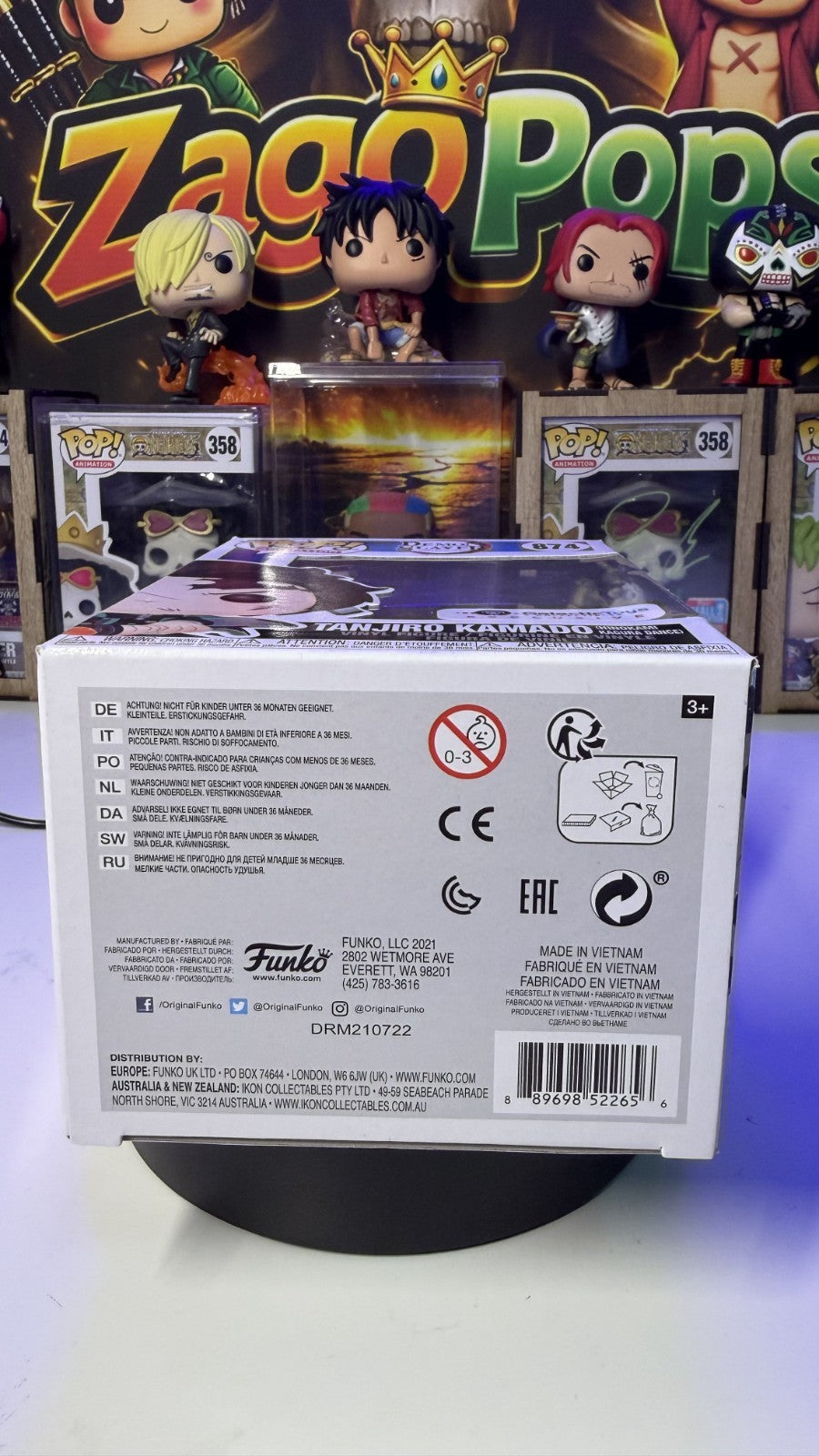 Funko Pop Tanjiro Kamado 874 Galactic Toys Exclusive Demon Slayer