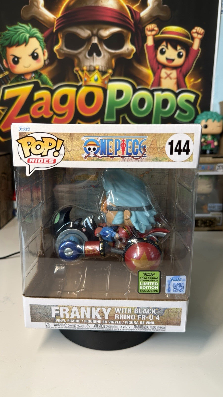 Funko Pop Franky With Rhino 144 One Piece