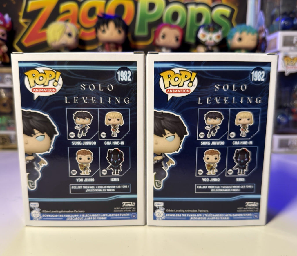 Funko Pop Bundle Sung Jinwoo 1982 Glow Chase Solo Leveling