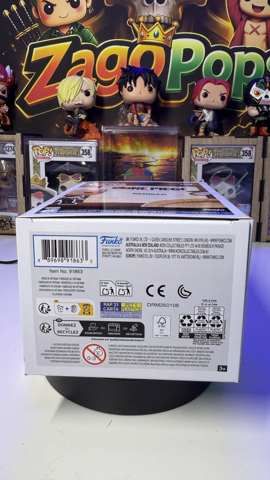 Funko Pop Smoker 2328 Limited Edition 9500 Pcs One Piece Netflix