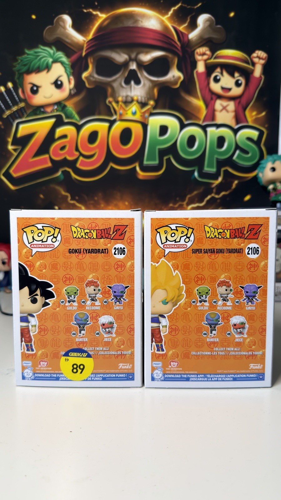 funko pop Bundle Dragon Ball Goku Yardrat 2106 Glow Chase Geekay
