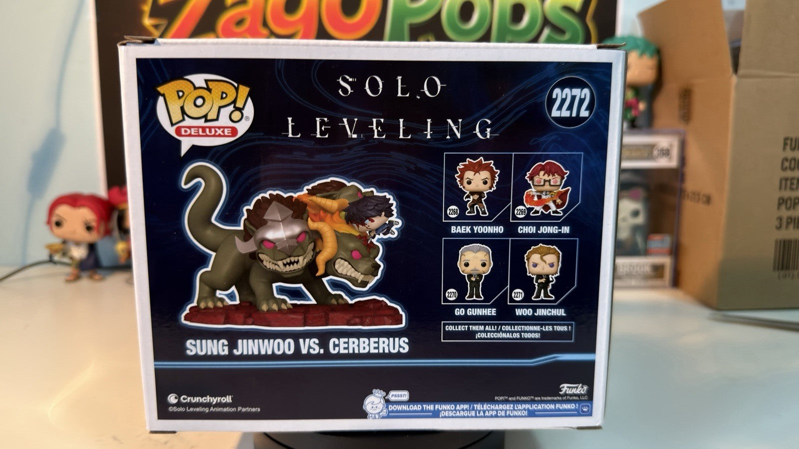 Funko Pop Jinwoo Vs Cerberus 2272 Solo Leveling
